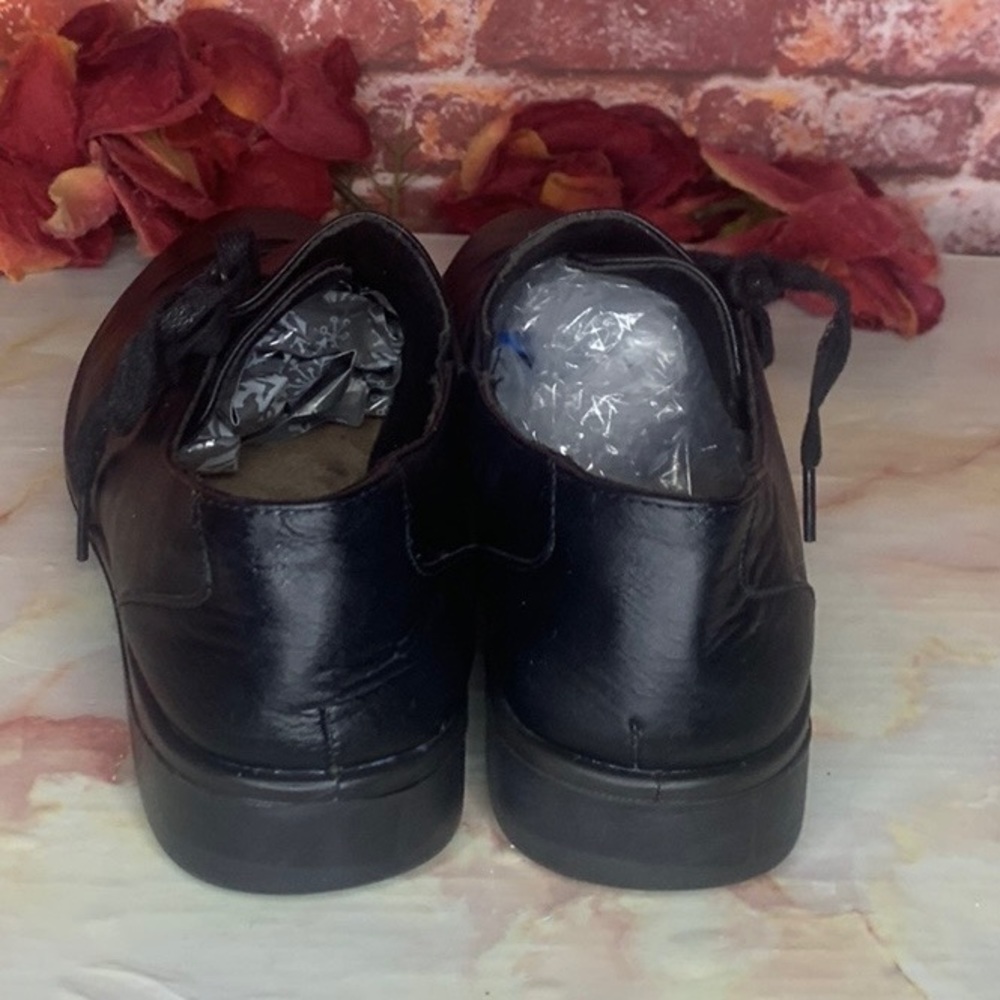 Harborsides Black Memory Foam Round Toe Side Lace Up Loafers - Picture 7 of 10